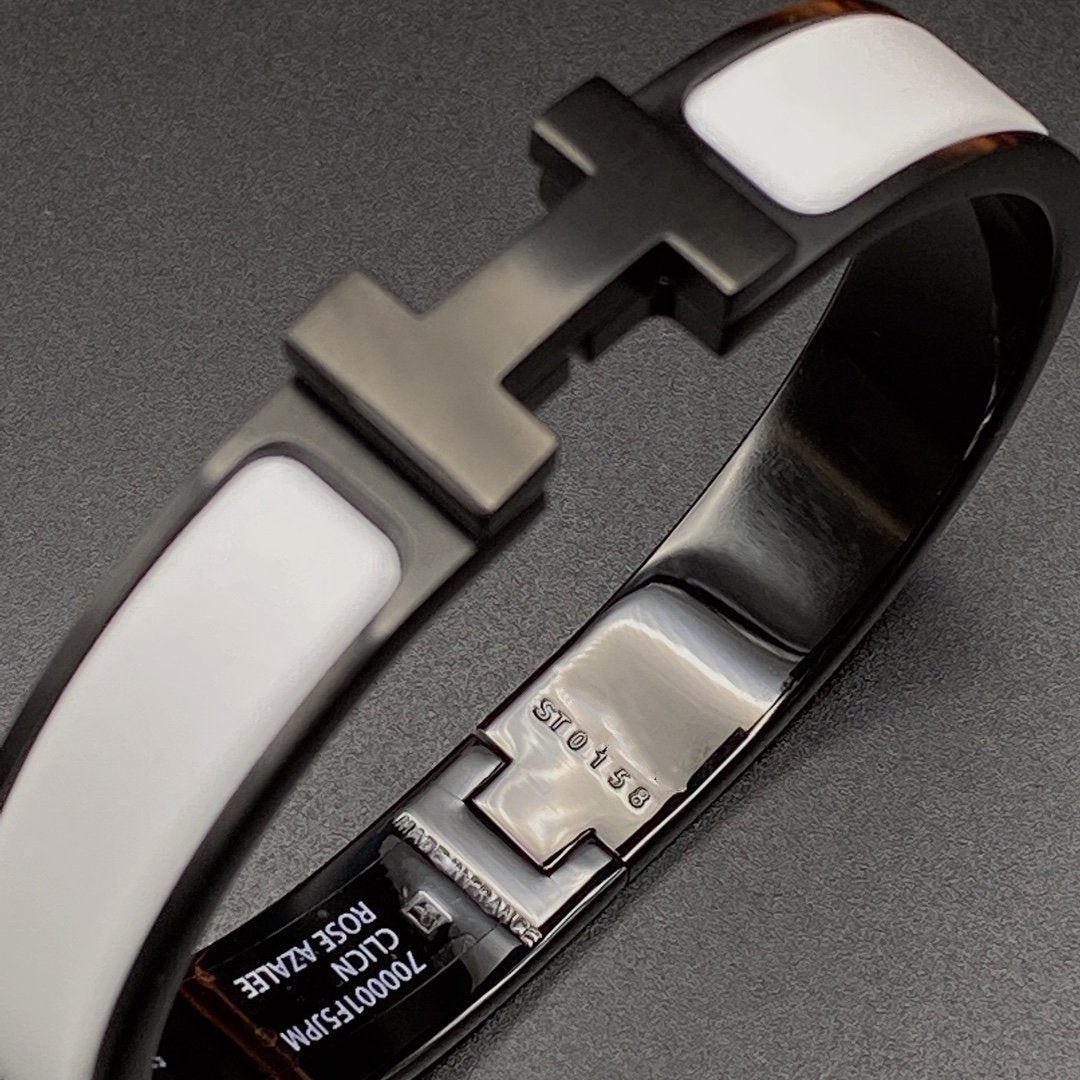 [ORA]H BRACELET 12MM BLACK WHITE CERAMIC