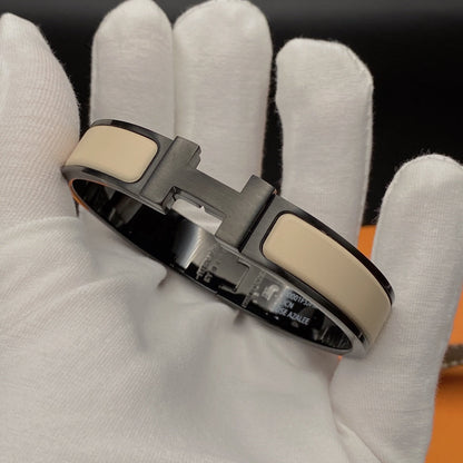 [ORA]H BRACELET 12MM BLACK BEIGE CERAMIC
