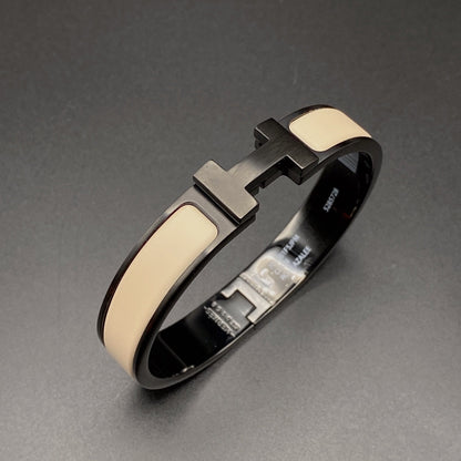 [ORA]H BRACELET 12MM BLACK BEIGE CERAMIC
