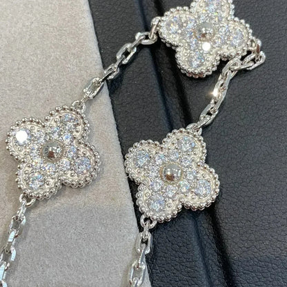 [ORA] CLOVER 5 MOTIF FULL DIAMOND BRACELET COLLECTION