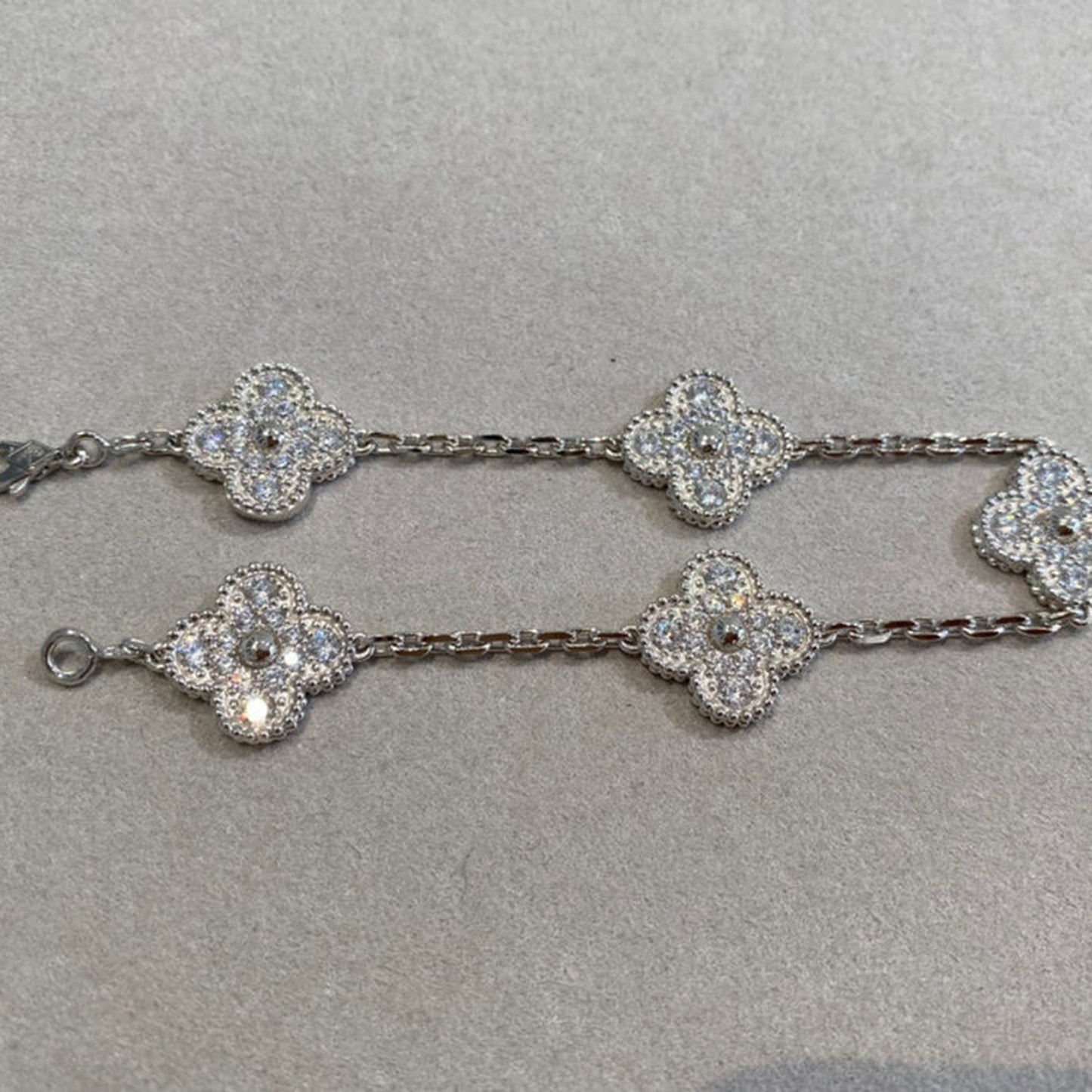 [ORA] CLOVER 5 MOTIF FULL DIAMOND BRACELET COLLECTION