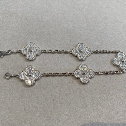 [ORA] CLOVER 5 MOTIF FULL DIAMOND BRACELET COLLECTION