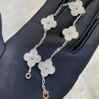 [ORA] CLOVER 5 MOTIF FULL DIAMOND BRACELET COLLECTION