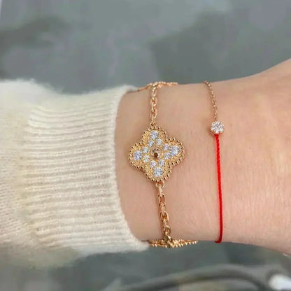 [ORA] CLOVER 5 MOTIF FULL DIAMOND BRACELET COLLECTION