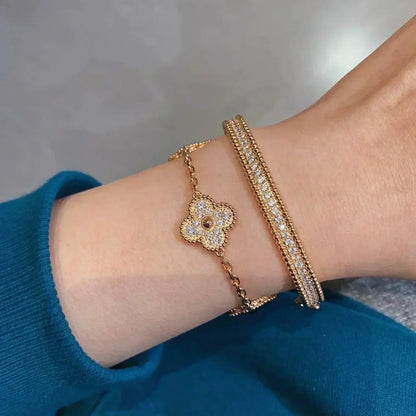 [ORA] CLOVER 5 MOTIF FULL DIAMOND BRACELET COLLECTION