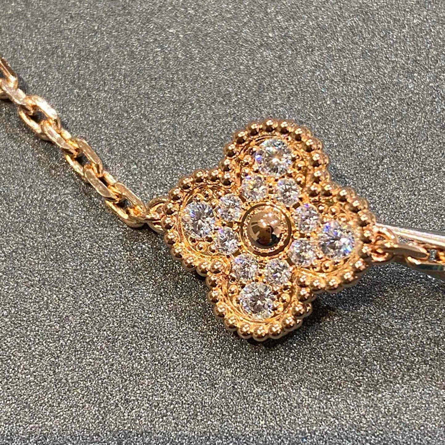 [ORA] CLOVER 5 MOTIF FULL DIAMOND BRACELET COLLECTION