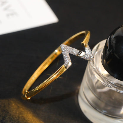 [ORA]VOLTE UPSITE DOWN GOLD DIAMOND BRACELET