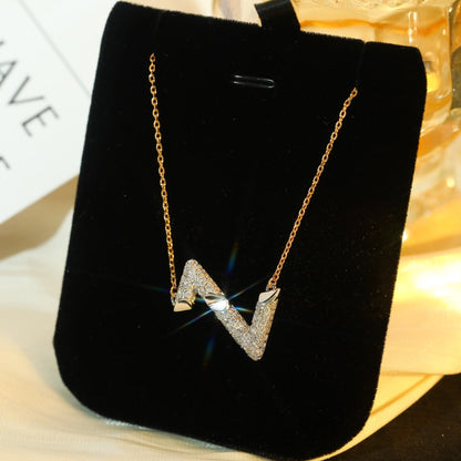 [ORA]VOLT SILVER DIAMOND PEDANT NECKLACE
