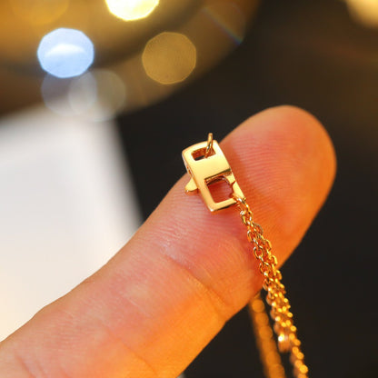 [ORA]STAR AND SUN DIAMOND PINK GOLD NECKLACE