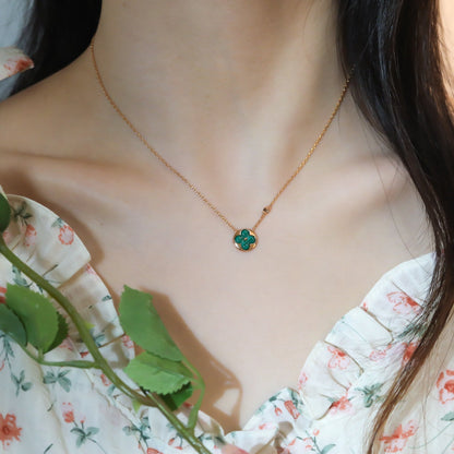 [ORA]SUN PEDANT PINK GOLD 1 DIAMOND NECKLACE