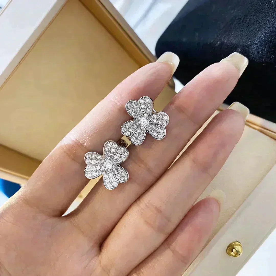 [ORA]CLOVER COMOS DIAMOND EARRINGS SILVER