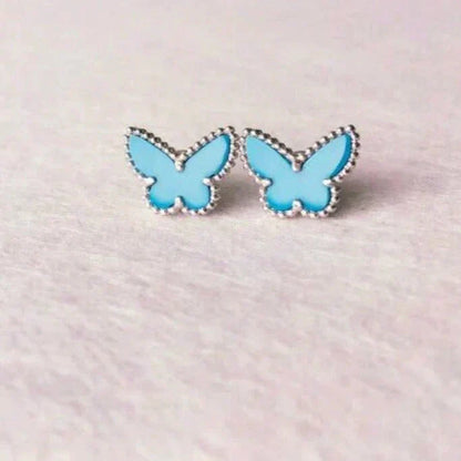 [ORA]BUTTERFLY TURQUOISE EARRINGS SILVER