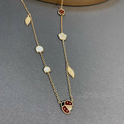 [ORA]LUCKY SPRING 15 MOTIFS GOLD NECKLACE