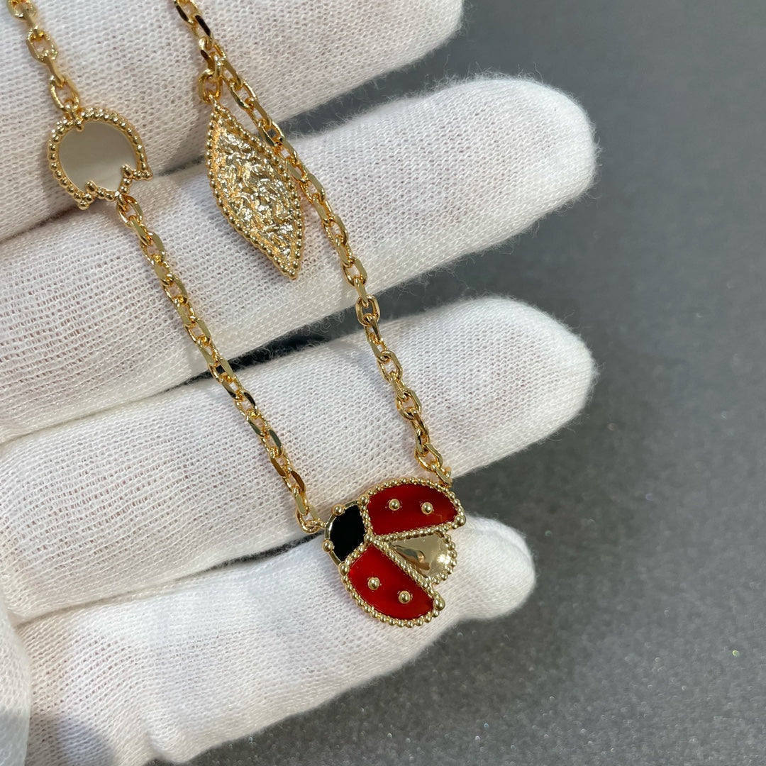 [ORA]LUCKY SPRING 15 MOTIFS GOLD NECKLACE