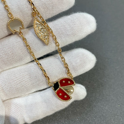 [ORA]LUCKY SPRING 15 MOTIFS GOLD NECKLACE