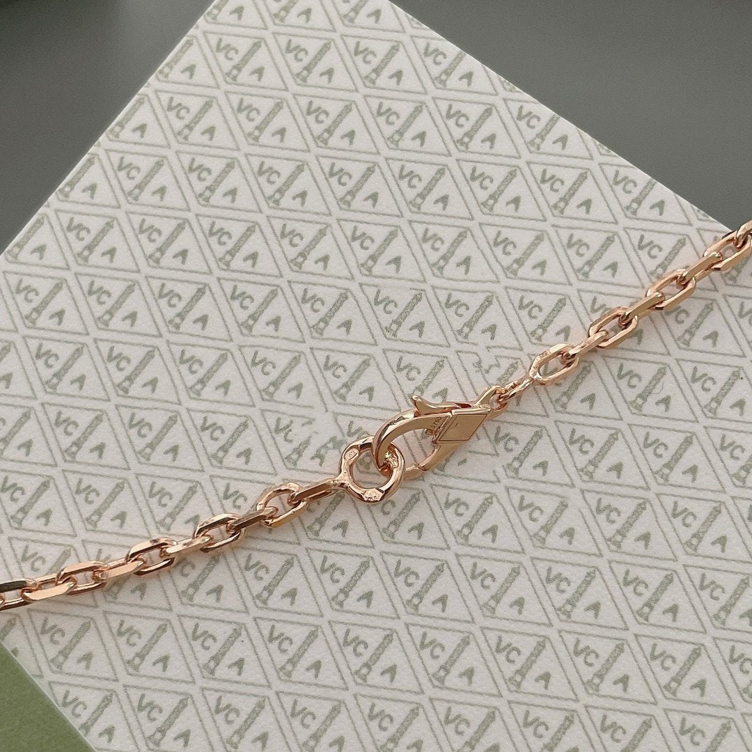 [ORA]LUCKY SPRING 15 MOTIFS ROSE GOLD NECKLACE