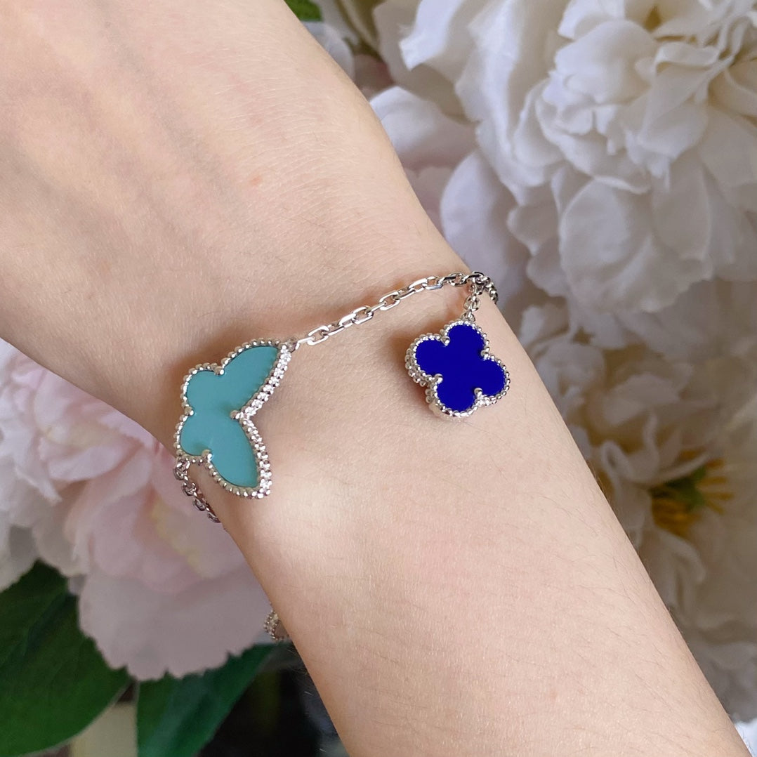 [ORA]LUCKY SPRING SILVER BRACELET 4 MOTIF
