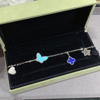 [ORA]LUCKY SPRING SILVER BRACELET 4 MOTIF