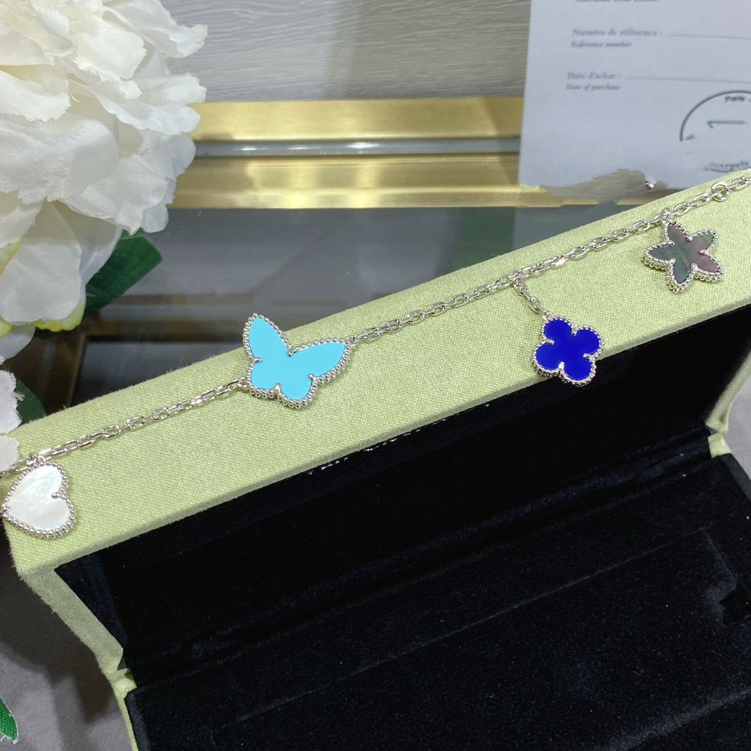 [ORA]LUCKY SPRING SILVER BRACELET 4 MOTIF