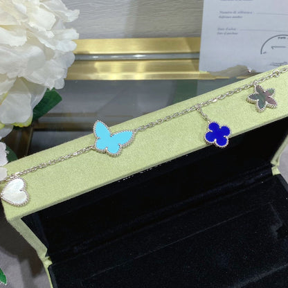 [ORA]LUCKY SPRING SILVER BRACELET 4 MOTIF