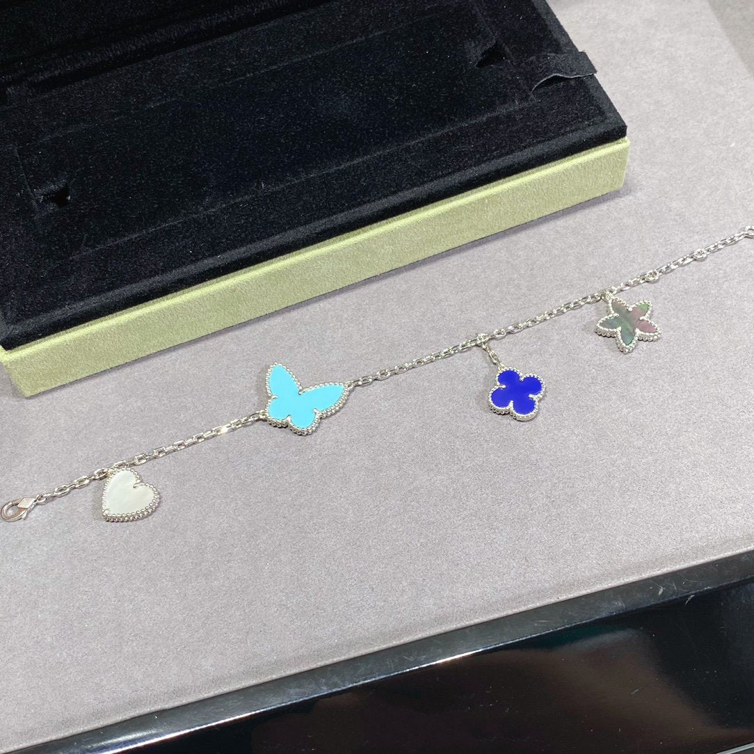 [ORA]LUCKY SPRING SILVER BRACELET 4 MOTIF
