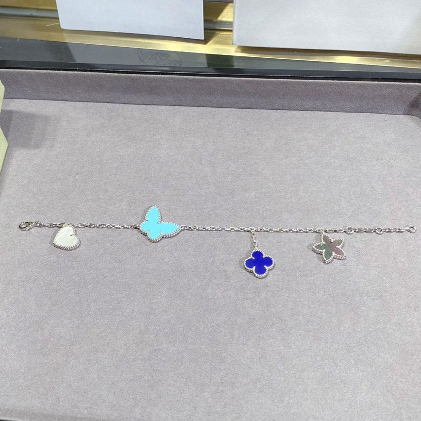 [ORA]LUCKY SPRING SILVER BRACELET 4 MOTIF