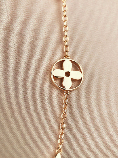 [ORA]STAR AND SUN 7 MOTIFS GOLD BRACELET