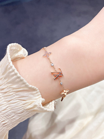 [ORA]STAR AND SUN 7 MOTIFS GOLD BRACELET