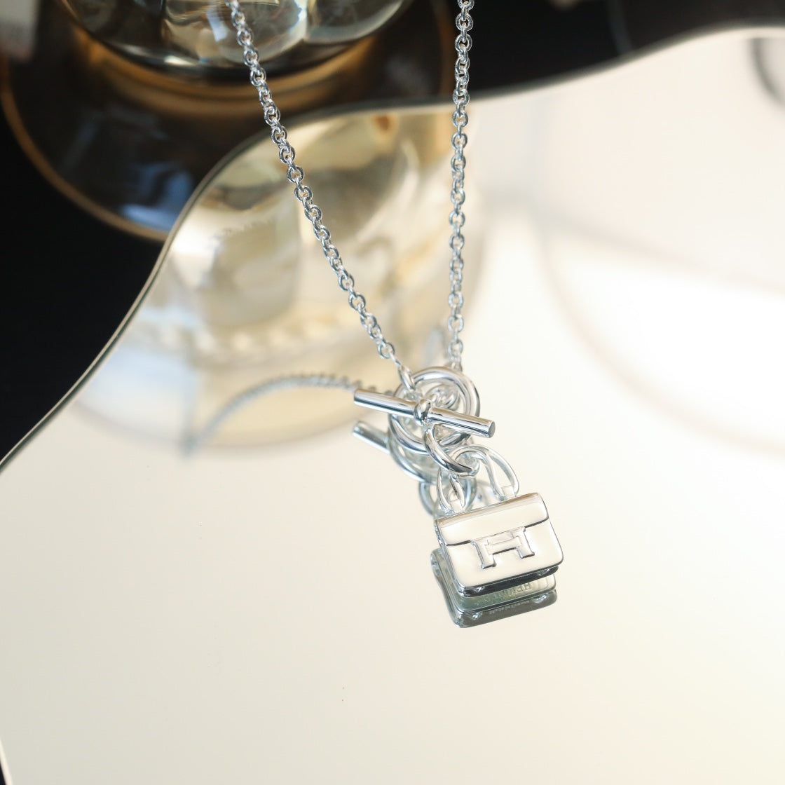 [ORA]POP H PEDANT SILVER NECKLACE