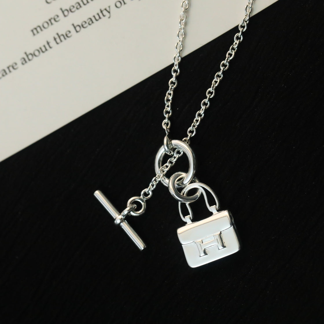 [ORA]POP H PEDANT SILVER NECKLACE