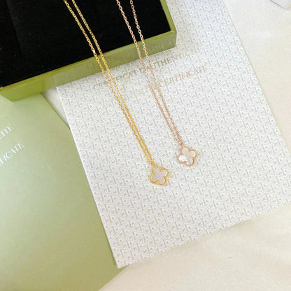 [ORA]CLOVER MINI 9.5MM WHITE MOTHER-OF-PEARL NECKLACE