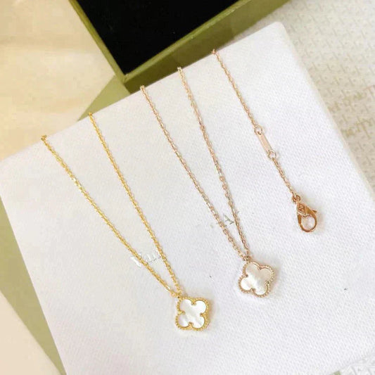 [ORA]CLOVER MINI 9.5MM WHITE MOTHER-OF-PEARL NECKLACE