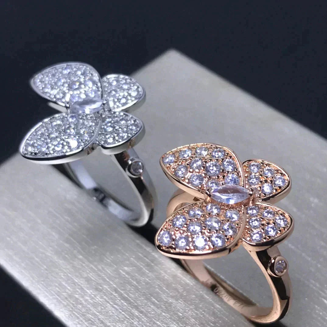 [ORA]BUTTERFLY PINK GOLD DIAMOND RING