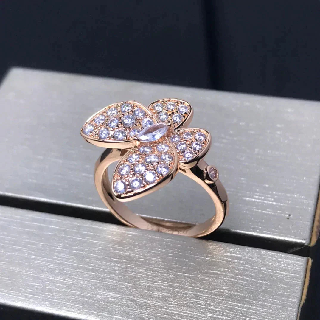 [ORA]BUTTERFLY PINK GOLD DIAMOND RING