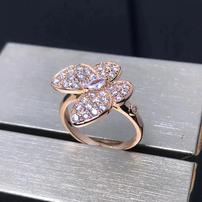 [ORA]BUTTERFLY PINK GOLD DIAMOND RING
