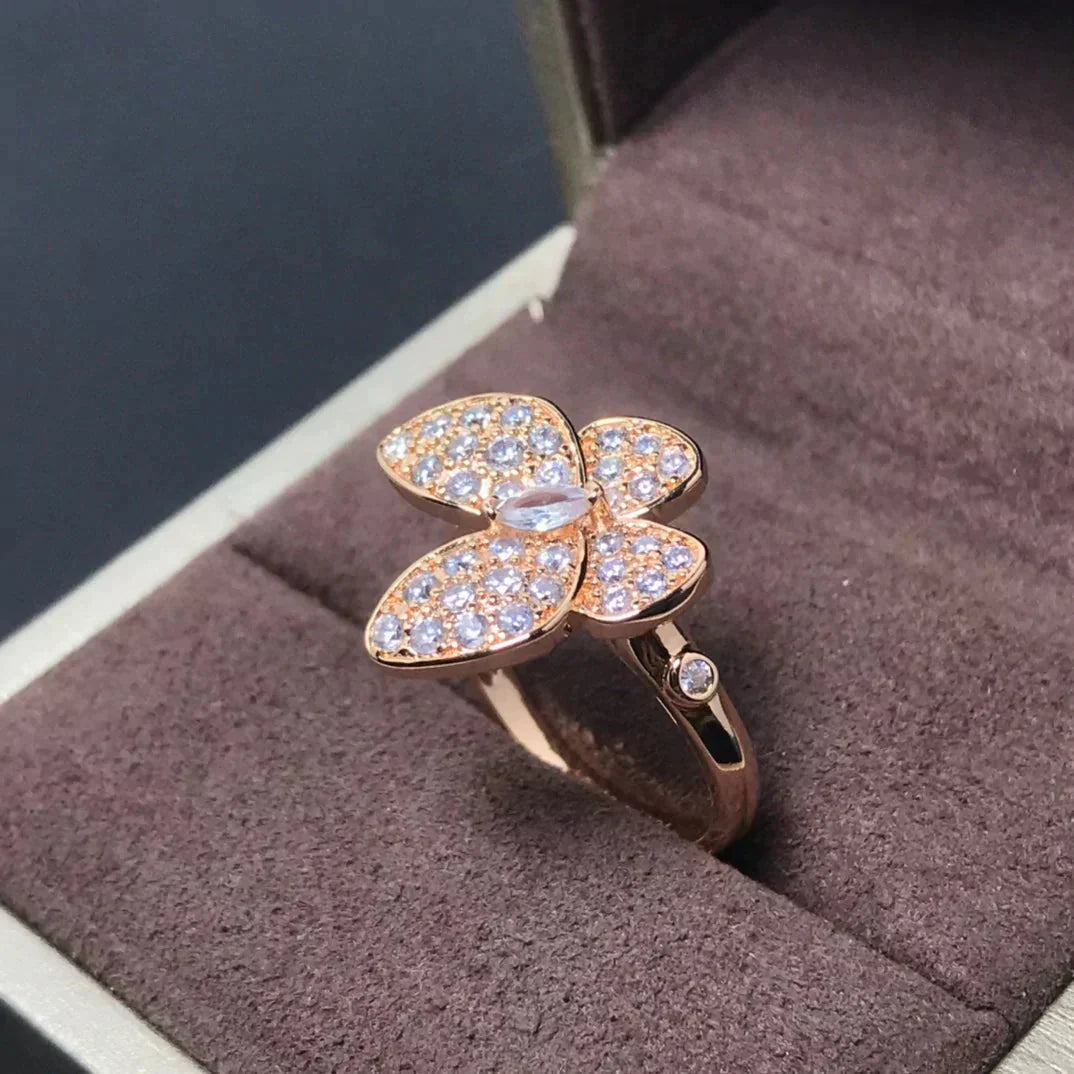 [ORA]BUTTERFLY PINK GOLD DIAMOND RING