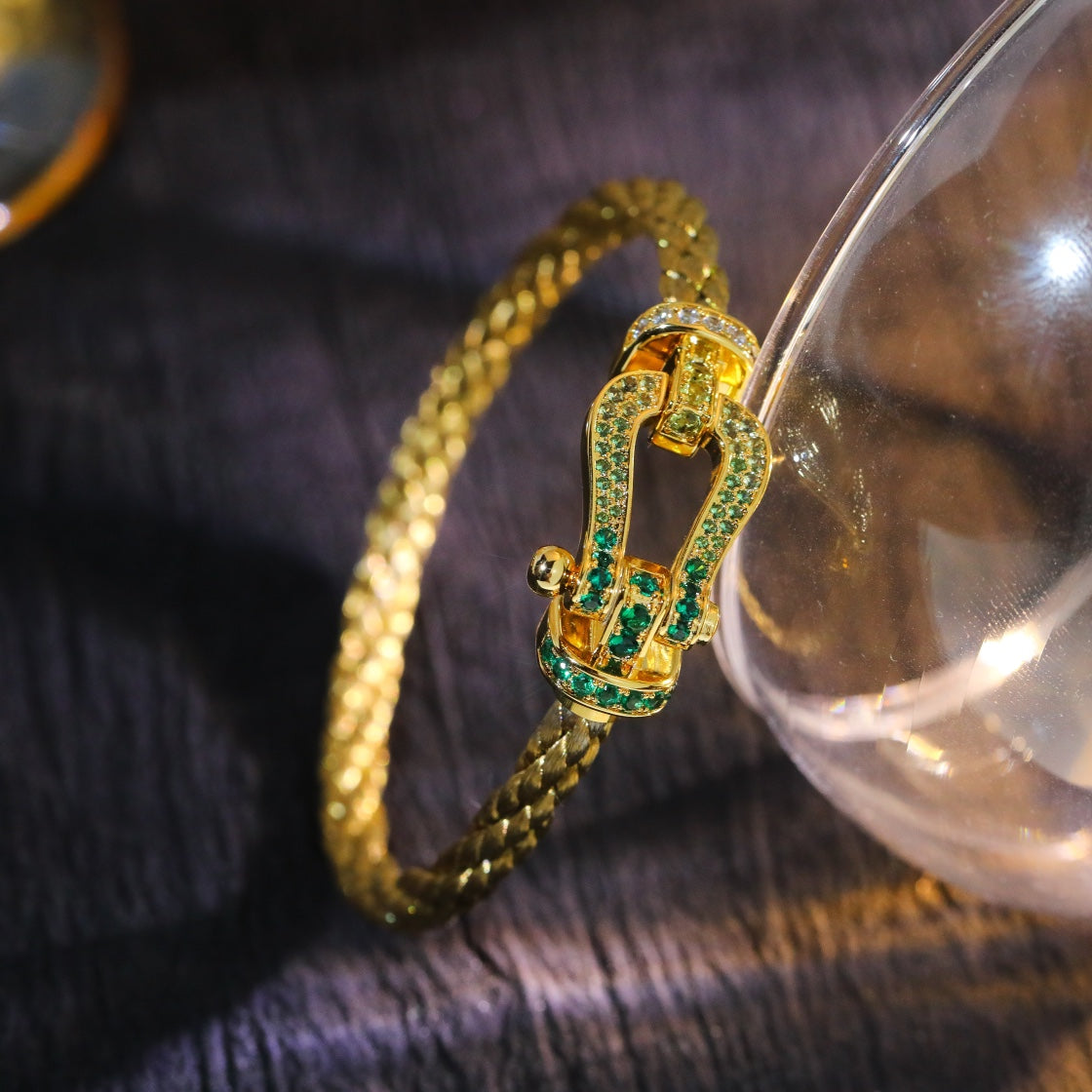 [ORA]FORCE 10 GOLD GREEN DIAMOND PAVED