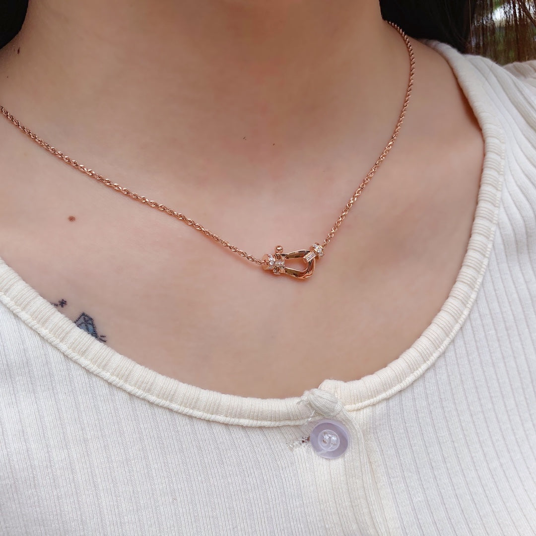[ORA]FORCE 10 PINK GOLD DIAMOND NECKLACE