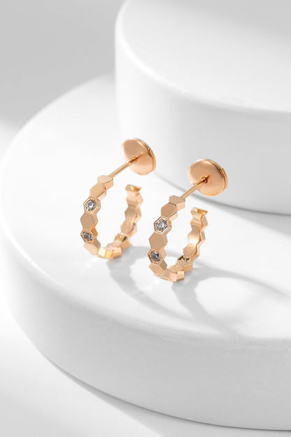[ORA]BEE LOVE DIAMOND HOOP EARRINGS