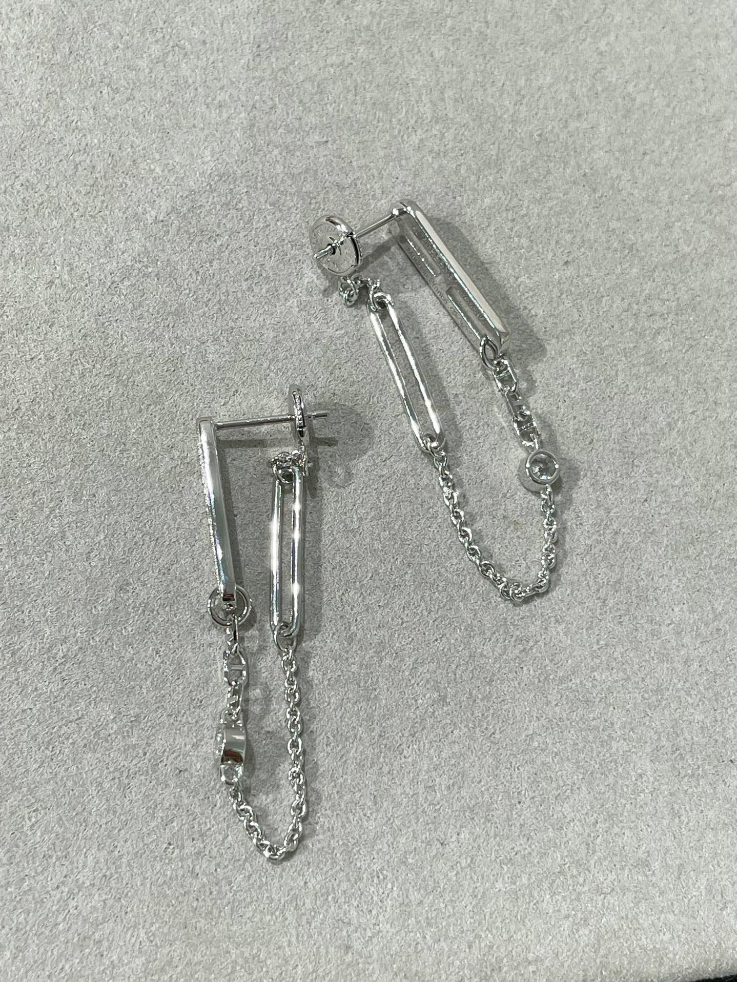 [ORA]CHAINE CHAOS DIAMOND DROP EARRINGS