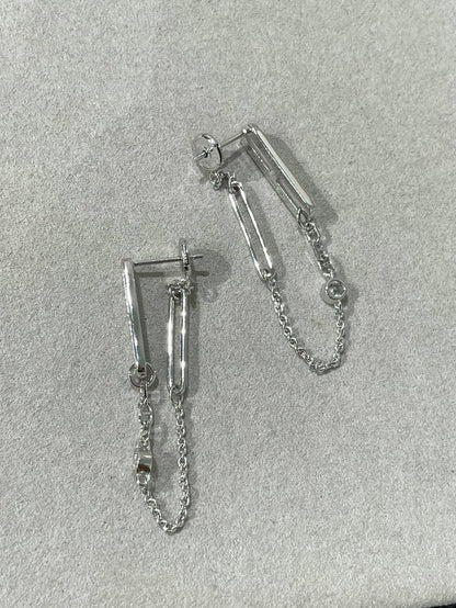 [ORA]CHAINE CHAOS DIAMOND DROP EARRINGS