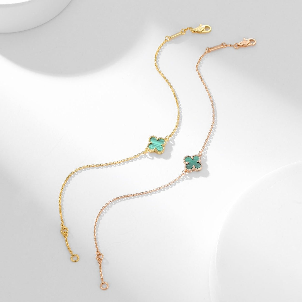 [ORA]CLOVER BRACELET MALACHITE 1 MOTIF