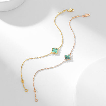 [ORA]CLOVER BRACELET MALACHITE 1 MOTIF