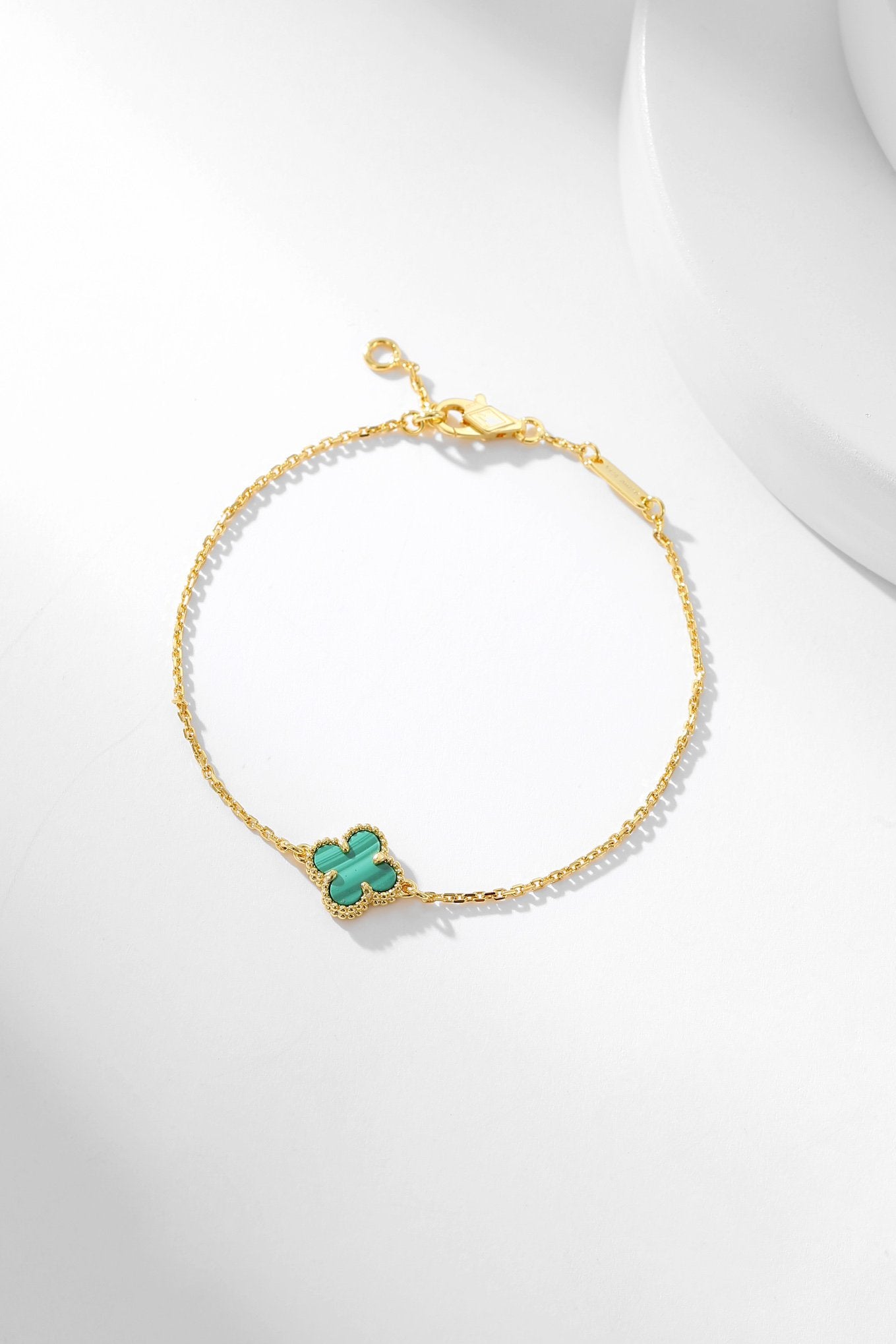 [ORA]CLOVER BRACELET MALACHITE 1 MOTIF