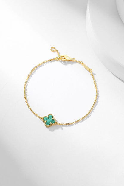 [ORA]CLOVER BRACELET MALACHITE 1 MOTIF