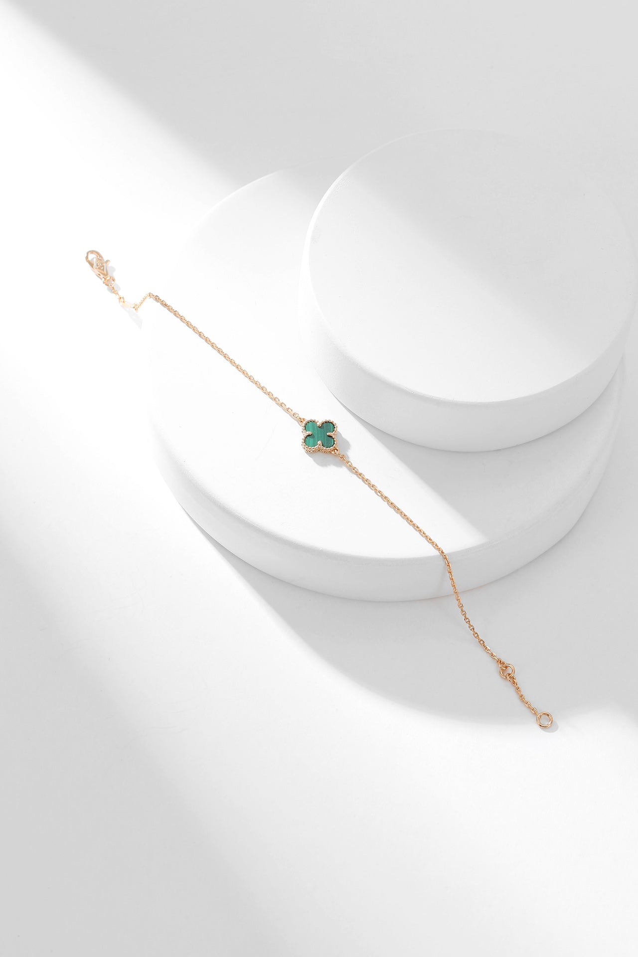 [ORA]CLOVER BRACELET MALACHITE 1 MOTIF