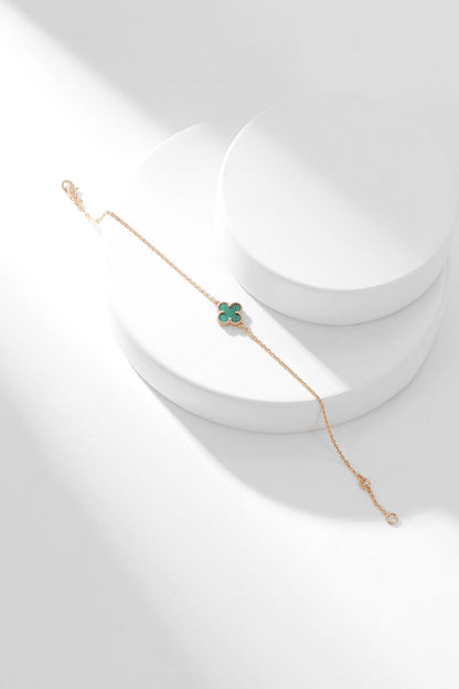 [ORA]CLOVER BRACELET MALACHITE 1 MOTIF