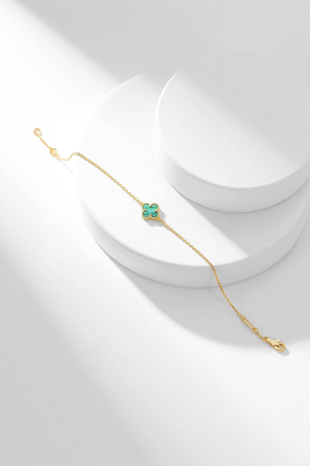 [ORA]CLOVER BRACELET MALACHITE 1 MOTIF