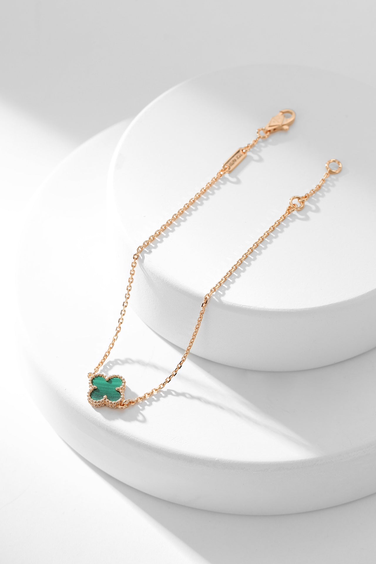 [ORA]CLOVER BRACELET MALACHITE 1 MOTIF