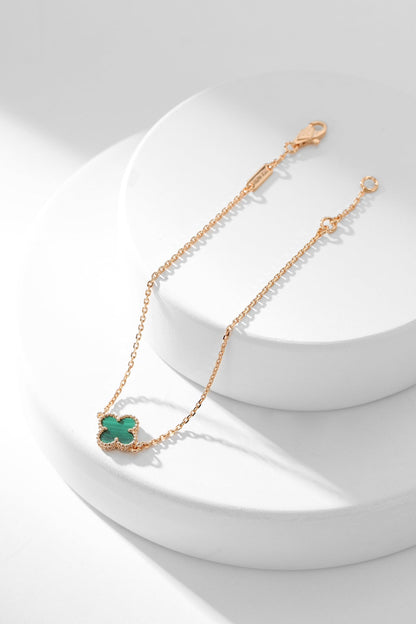 [ORA]CLOVER BRACELET MALACHITE 1 MOTIF